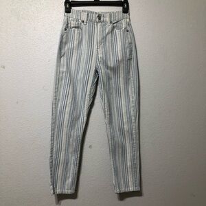 Striped Blue and White Jeans